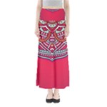 Red Mandala Full Length Maxi Skirt