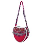 Red Mandala Heart Shoulder Bag