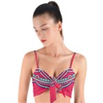 Red Mandala Woven Tie Front Bralet