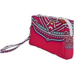 Red Mandala Wristlet Pouch Bag (Small)