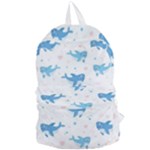 Seamless pattern with cute sharks hearts Foldable Lightweight Backpack