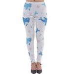 Seamless pattern with cute sharks hearts Lightweight Velour Leggings