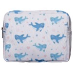 Seamless pattern with cute sharks hearts Make Up Pouch (Large)