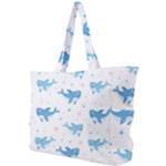 Seamless pattern with cute sharks hearts Simple Shoulder Bag