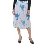 Seamless pattern with cute sharks hearts Classic Velour Midi Skirt 