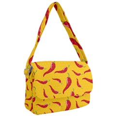 Chili Vegetable Pattern Background Courier Bag by BangZart
