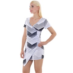 Picsart 04-16-06 17 26 Short Sleeve Asymmetric Mini Dress by Sobalvarro