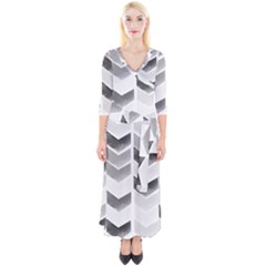 Picsart 04-16-06 17 26 Quarter Sleeve Wrap Maxi Dress by Sobalvarro