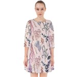 Watercolor floral seamless pattern Smock Dress