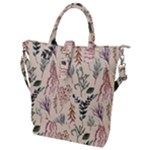 Watercolor floral seamless pattern Buckle Top Tote Bag