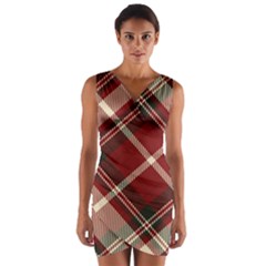 Tartan Scotland Seamless Plaid Pattern Vector Retro Background Fabric Vintage Check Color Square Wrap Front Bodycon Dress