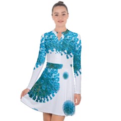 Corona Virus Long Sleeve Panel Dress by catchydesignhill