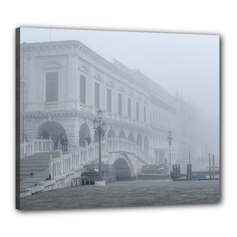 Fog Winter Scene Venice, Italy Canvas 24  X 20  (stretched) by dflcprintsclothing