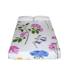 Botanical Flowers Fitted Sheet (full/ Double Size)