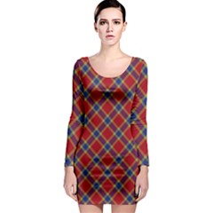 Scottish And Celtic Pattern - Braveheard Is Proud Of You Long Sleeve Bodycon Dress by DinzDas