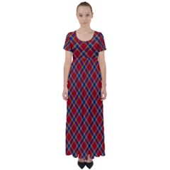 Scottish And Celtic Pattern - Braveheard Is Proud Of You High Waist Short Sleeve Maxi Dress by DinzDas