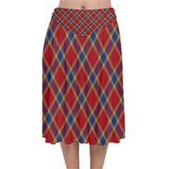 Scottish And Celtic Pattern - Braveheard Is Proud Of You Velvet Flared Midi Skirt by DinzDas