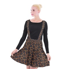 Animal Skin - Panther Or Giraffe - Africa And Savanna Suspender Skater Skirt by DinzDas
