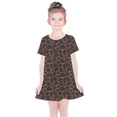 Animal Skin - Panther Or Giraffe - Africa And Savanna Kids  Simple Cotton Dress by DinzDas