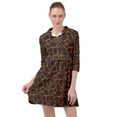 Animal Skin - Panther Or Giraffe - Africa And Savanna Mini Skater Shirt Dress by DinzDas