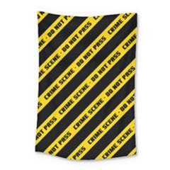Warning Colors Yellow And Black - Police No Entrance 2 Small Tapestry by DinzDas