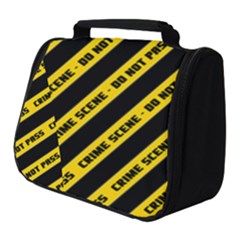 Warning Colors Yellow And Black - Police No Entrance 2 Full Print Travel Pouch (small) by DinzDas