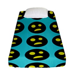 005 - Ugly Smiley With Horror Face - Scary Smiley Fitted Sheet (single Size) by DinzDas