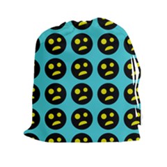 005 - Ugly Smiley With Horror Face - Scary Smiley Drawstring Pouch (2xl) by DinzDas