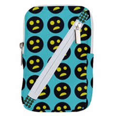 005 - Ugly Smiley With Horror Face - Scary Smiley Belt Pouch Bag (large) by DinzDas