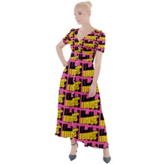 Haha - Nelson Pointing Finger At People - Funny Laugh Button Up Short Sleeve Maxi Dress by DinzDas