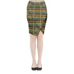 More Nature - Nature Is Important For Humans - Save Nature Midi Wrap Pencil Skirt by DinzDas