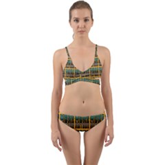More Nature - Nature Is Important For Humans - Save Nature Wrap Around Bikini Set by DinzDas