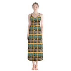 More Nature - Nature Is Important For Humans - Save Nature Button Up Chiffon Maxi Dress by DinzDas