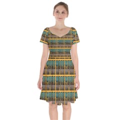 More Nature - Nature Is Important For Humans - Save Nature Short Sleeve Bardot Dress by DinzDas