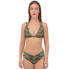 More Nature - Nature Is Important For Humans - Save Nature Double Strap Halter Bikini Set by DinzDas