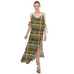 More Nature - Nature Is Important For Humans - Save Nature Maxi Chiffon Cover Up Dress by DinzDas