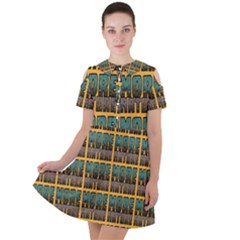 More Nature - Nature Is Important For Humans - Save Nature Short Sleeve Shoulder Cut Out Dress  by DinzDas