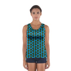 0059 Comic Head Bothered Smiley Pattern Sport Tank Top  by DinzDas