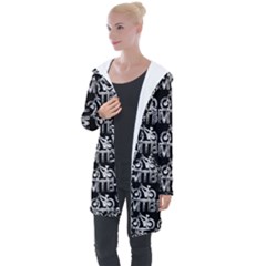 Mountain Bike - Mtb - Hardtail And Dirt Jump 2 Longline Hooded Cardigan by DinzDas