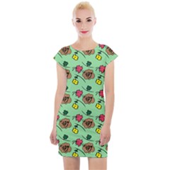 Lady Bug Fart - Nature And Insects Cap Sleeve Bodycon Dress by DinzDas