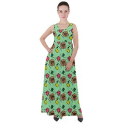 Lady Bug Fart - Nature And Insects Empire Waist Velour Maxi Dress by DinzDas