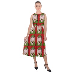 Village Dude - Hillbilly And Redneck - Trailer Park Boys Midi Tie-back Chiffon Dress by DinzDas