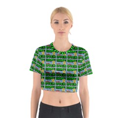 Game Over Karate And Gaming - Pixel Martial Arts Cotton Crop Top by DinzDas