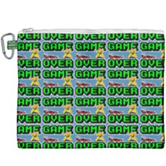 Game Over Karate And Gaming - Pixel Martial Arts Canvas Cosmetic Bag (xxxl) by DinzDas