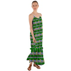 Game Over Karate And Gaming - Pixel Martial Arts Cami Maxi Ruffle Chiffon Dress by DinzDas