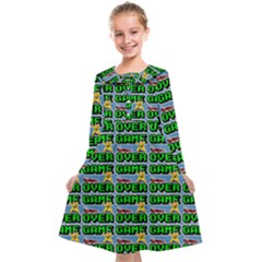 Game Over Karate And Gaming - Pixel Martial Arts Kids  Midi Sailor Dress by DinzDas