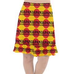 Japan Nippon Style - Japan Sun Fishtail Chiffon Skirt by DinzDas