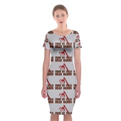 From My Dead Cold Hands - Zombie And Horror Classic Short Sleeve Midi Dress by DinzDas