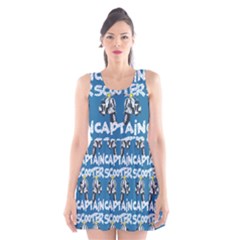 Scooter Captain - Moped And Scooter Riding Scoop Neck Skater Dress