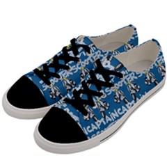 Scooter Captain - Moped And Scooter Riding Men s Low Top Canvas Sneakers by DinzDas
